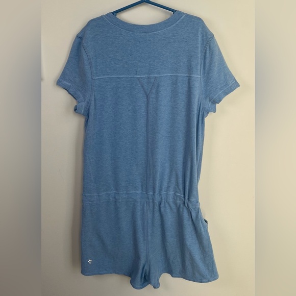 Ivivva Girls Youth Size 14 Blue Short Sleeve Drawstring Romper Athleisure Soft - Picture 6 of 7